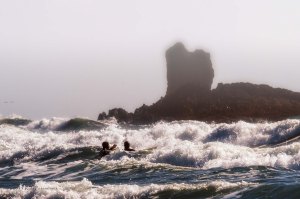 Swimmers Off Cannon Beach - April 16, 2013 - 0001
